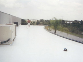 Single-Ply Roofing During Surface Preparation